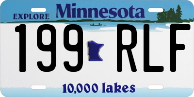 MN license plate 199RLF