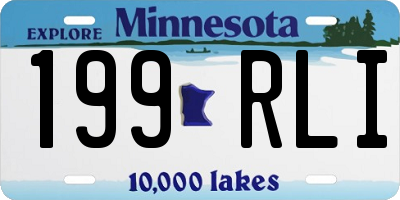 MN license plate 199RLI