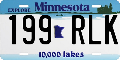 MN license plate 199RLK