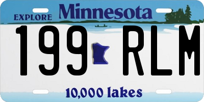 MN license plate 199RLM