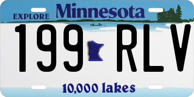 MN license plate 199RLV