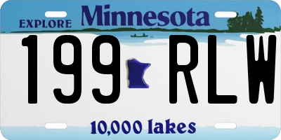 MN license plate 199RLW