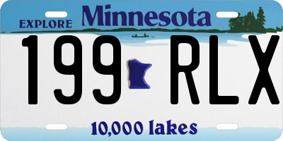 MN license plate 199RLX