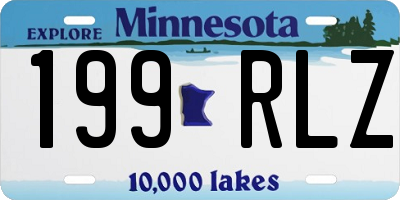 MN license plate 199RLZ