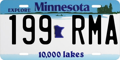 MN license plate 199RMA