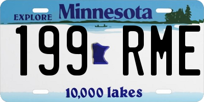 MN license plate 199RME