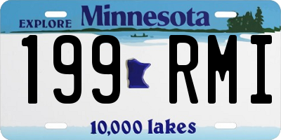 MN license plate 199RMI