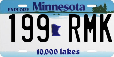 MN license plate 199RMK