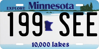 MN license plate 199SEE