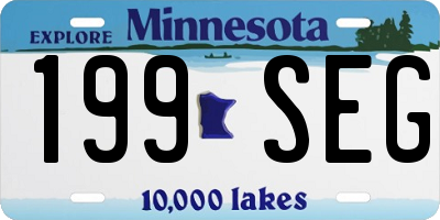 MN license plate 199SEG