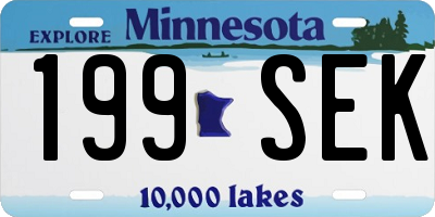 MN license plate 199SEK