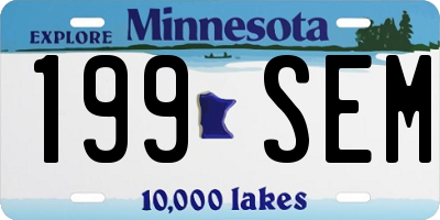 MN license plate 199SEM