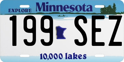 MN license plate 199SEZ