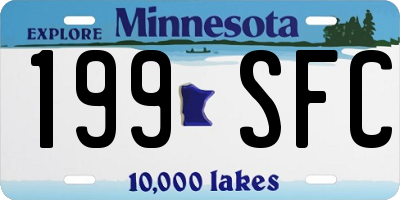 MN license plate 199SFC