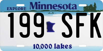 MN license plate 199SFK