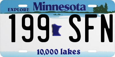 MN license plate 199SFN