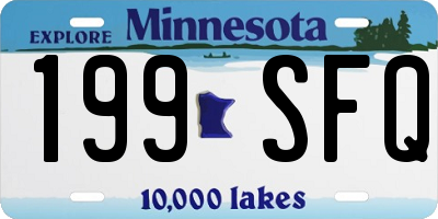 MN license plate 199SFQ