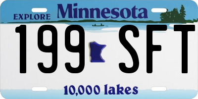 MN license plate 199SFT