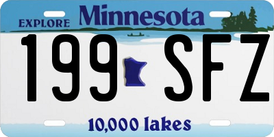 MN license plate 199SFZ
