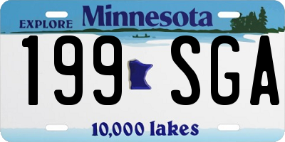 MN license plate 199SGA
