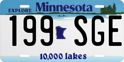 MN license plate 199SGE