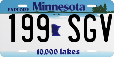 MN license plate 199SGV