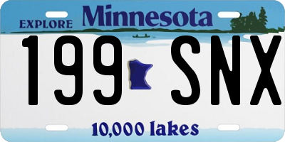 MN license plate 199SNX