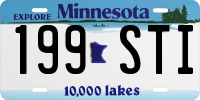 MN license plate 199STI
