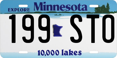 MN license plate 199STO