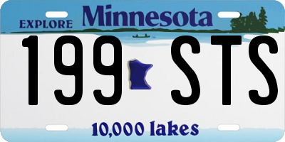 MN license plate 199STS