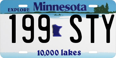 MN license plate 199STY
