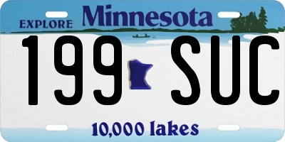 MN license plate 199SUC