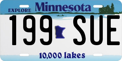MN license plate 199SUE