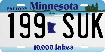 MN license plate 199SUK