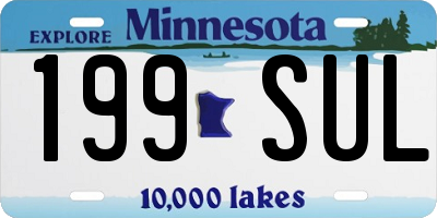 MN license plate 199SUL