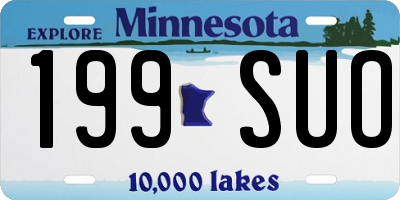 MN license plate 199SUO