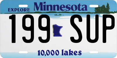 MN license plate 199SUP