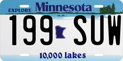 MN license plate 199SUW