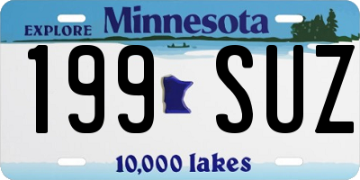 MN license plate 199SUZ