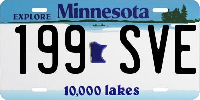 MN license plate 199SVE