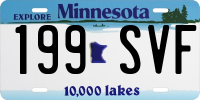 MN license plate 199SVF