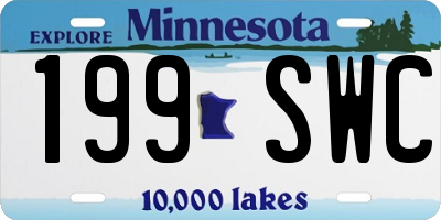 MN license plate 199SWC