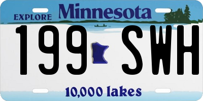MN license plate 199SWH