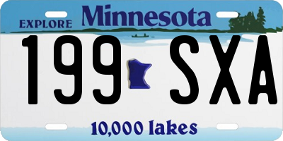 MN license plate 199SXA
