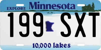 MN license plate 199SXT