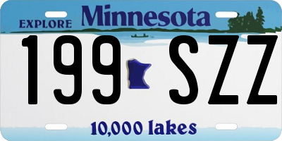 MN license plate 199SZZ