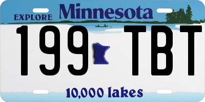 MN license plate 199TBT