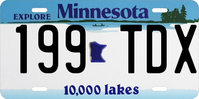 MN license plate 199TDX