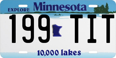 MN license plate 199TIT