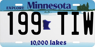 MN license plate 199TIW